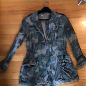 Free People camo jacket. Worn once!